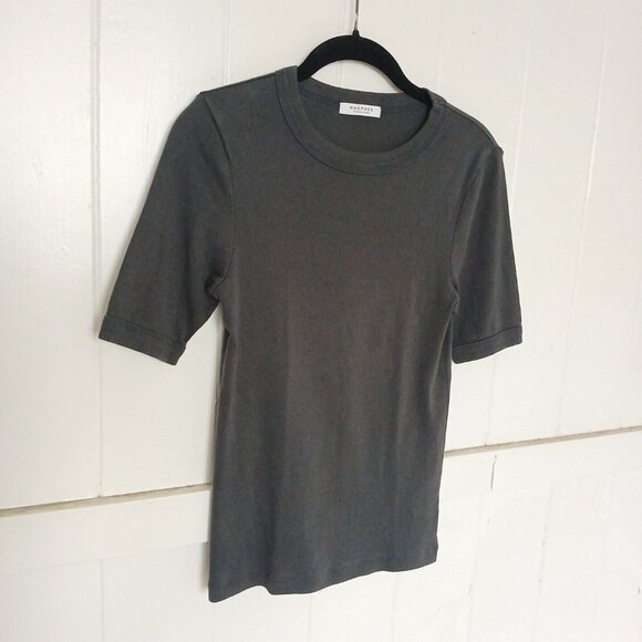 Macphee TOMORROWLAND Mens Crew Neck Cut & Sewn T-Shirt Gray Small Made in Japan - Picture 5 of 10